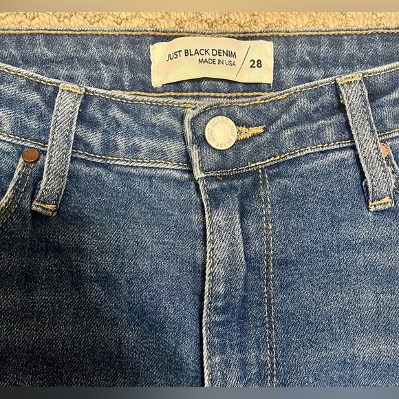 Just Black Women's Blue Straight Leg Jeans - Picture 5 of 7